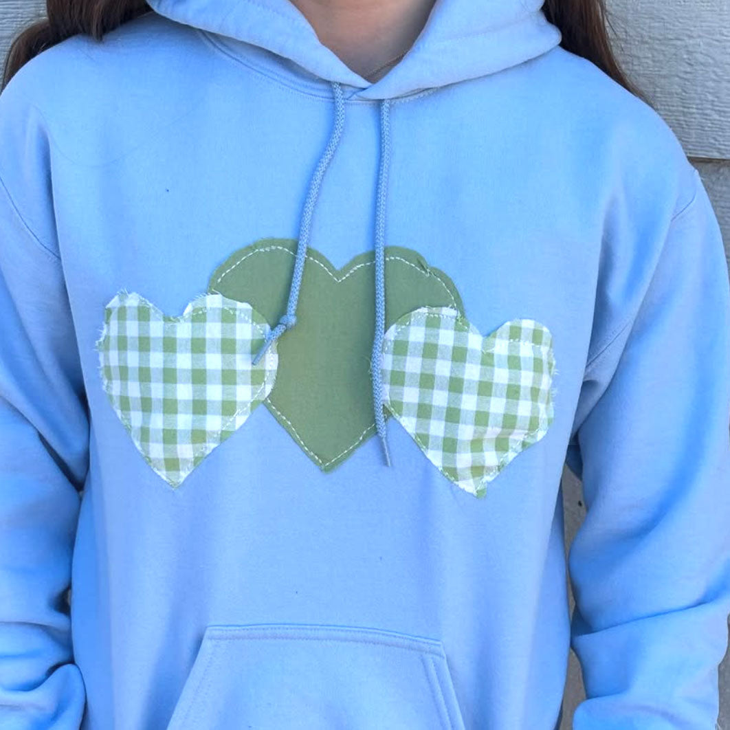 I Just Like Hearts  - Hand Stitched Sweater