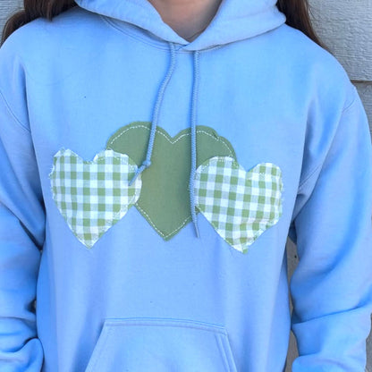 I Just Like Hearts  - Hand Stitched Sweater