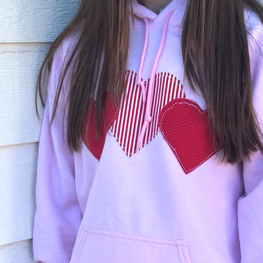 I Just Like Hearts  - Hand Stitched Sweater